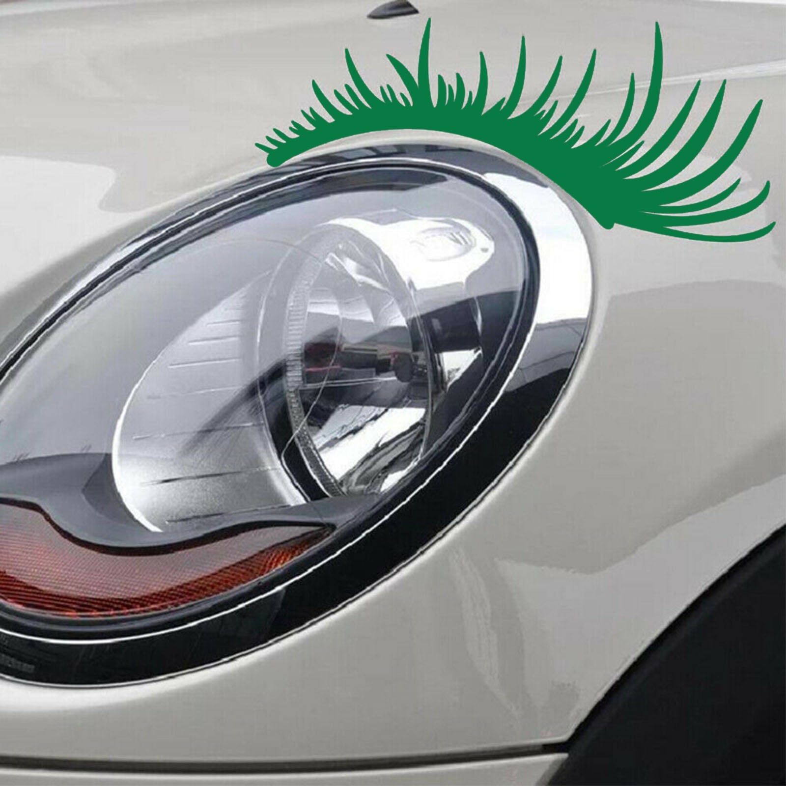 Car Headlight Eyelash Sticker Eyebrow Decal for Porsche Volkswagen Beetle Black Generic