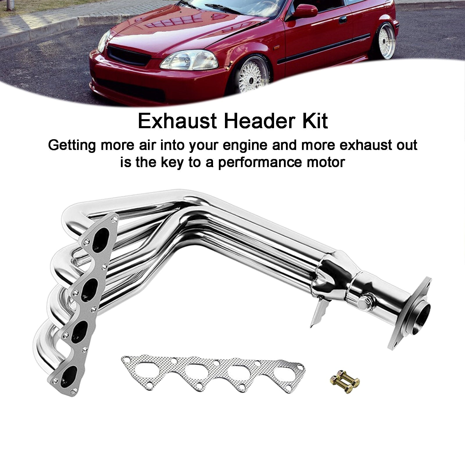 Honda Del Sol V-TEC 1993-1997 Stainless Steel Shorty Racing Exhaust Header