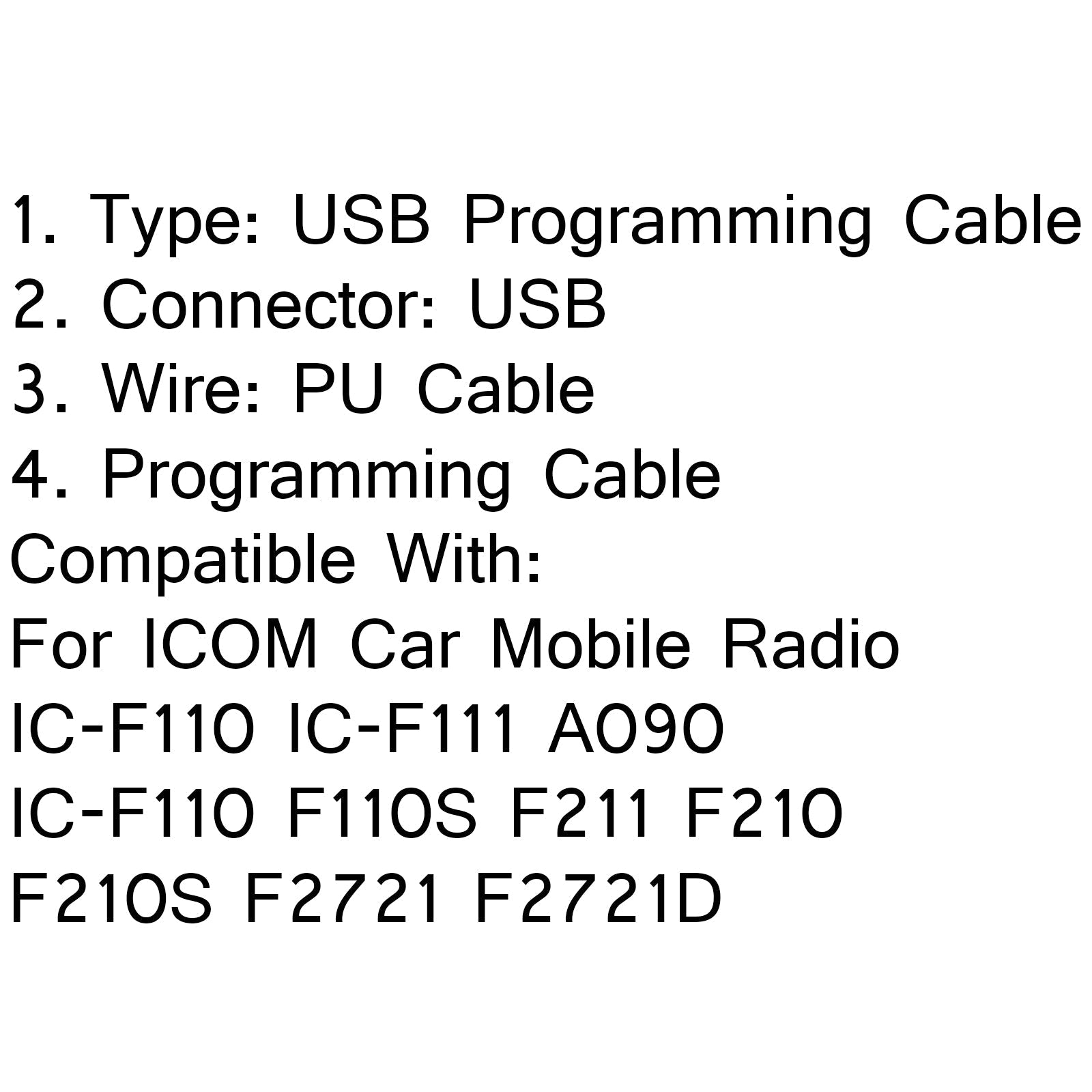 USB Programming Cable OPC-1122 U For ICOM Car Mobile Radio IC-F110 IC-F111 + CD