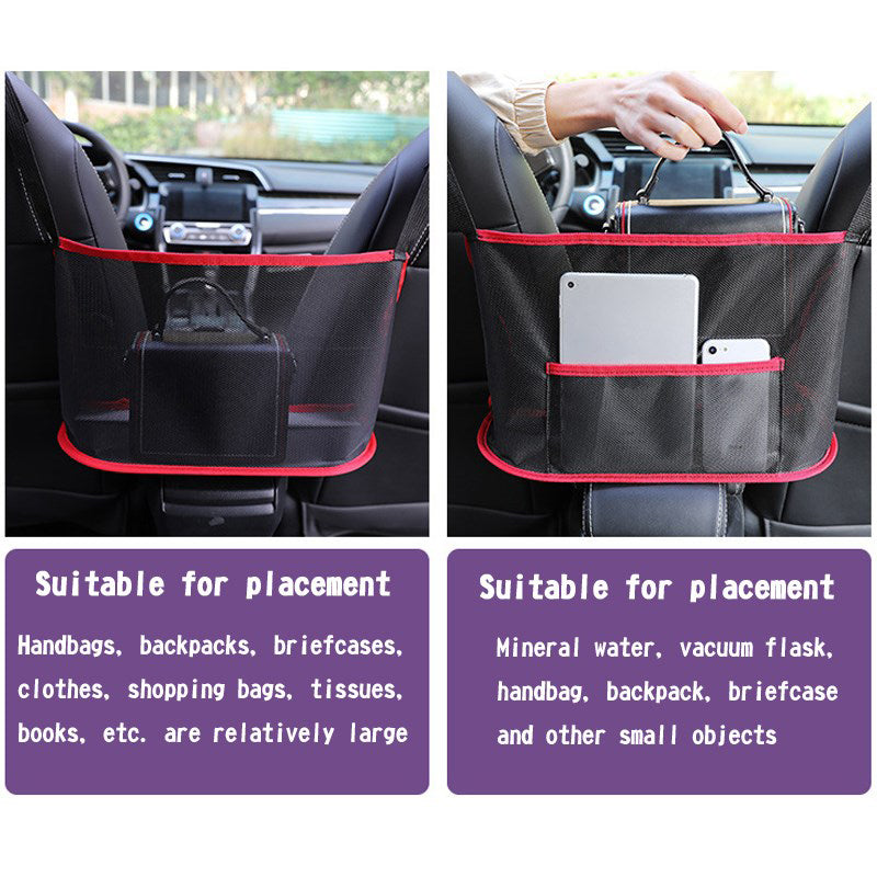 Car Net Pocket Handbag Organizer Purse Holder Between Seat Car Bag Storage Pouch Generic