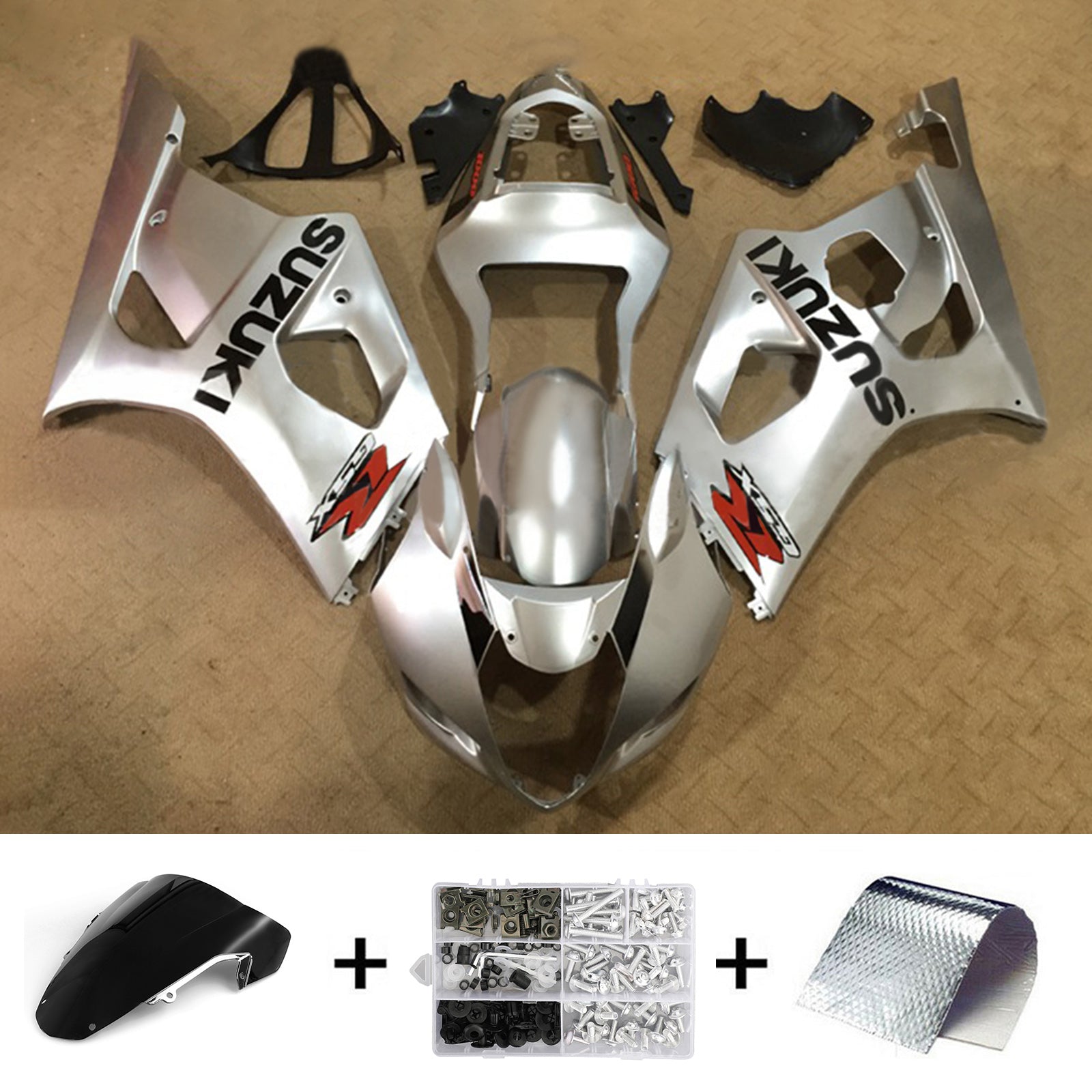 سوزوكي GSXR1000 2003-2004 K3 Fairing Kit هيكل السيارة بلاستيك ABS