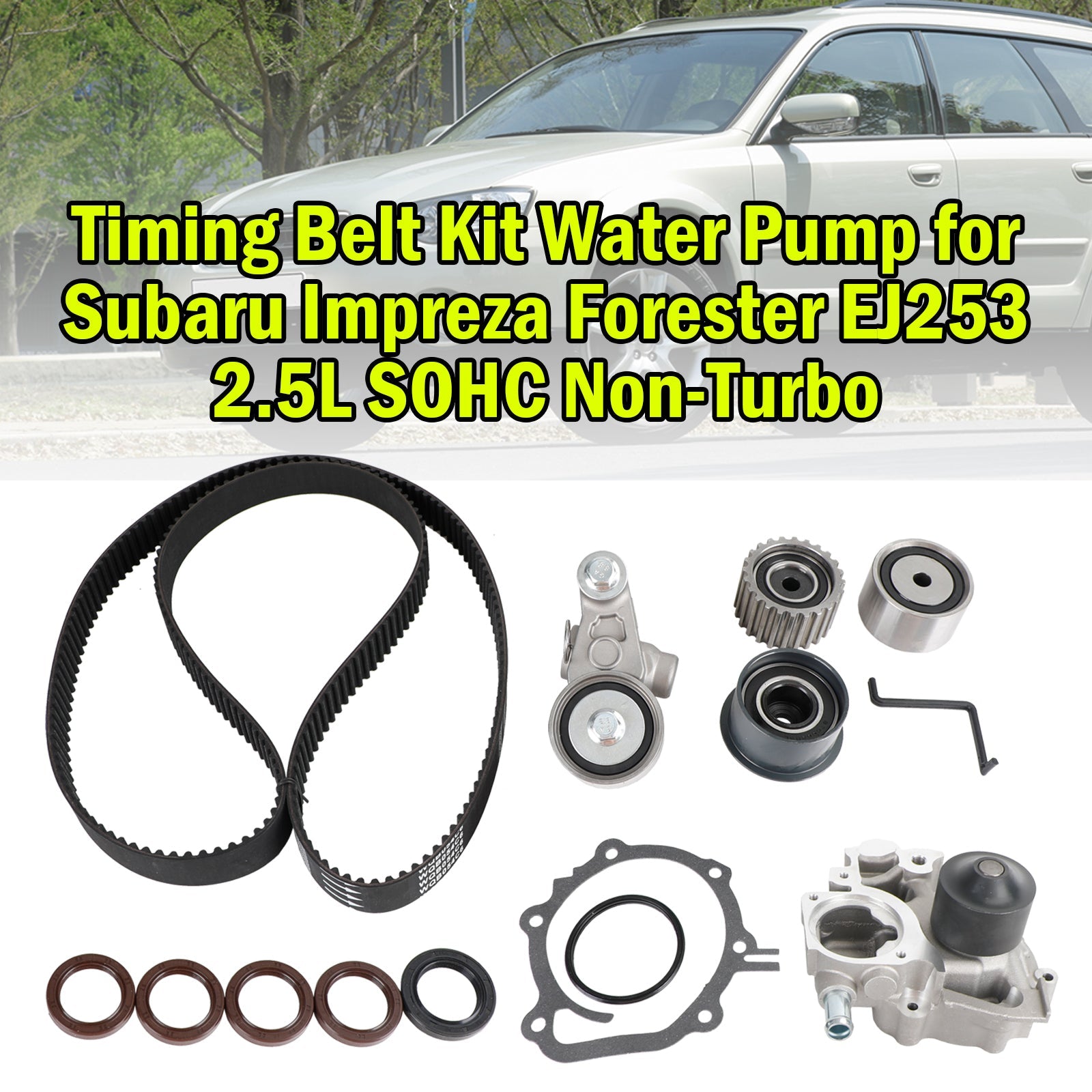 Subaru Impreza Forester EJ253 2.5L SOHC Kit de correa de distribución no turbo Bomba de agua