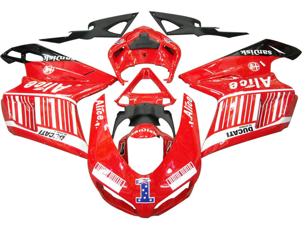 Carenados para Ducati 2007-2012 1098 1198 848 Red Alice genérico