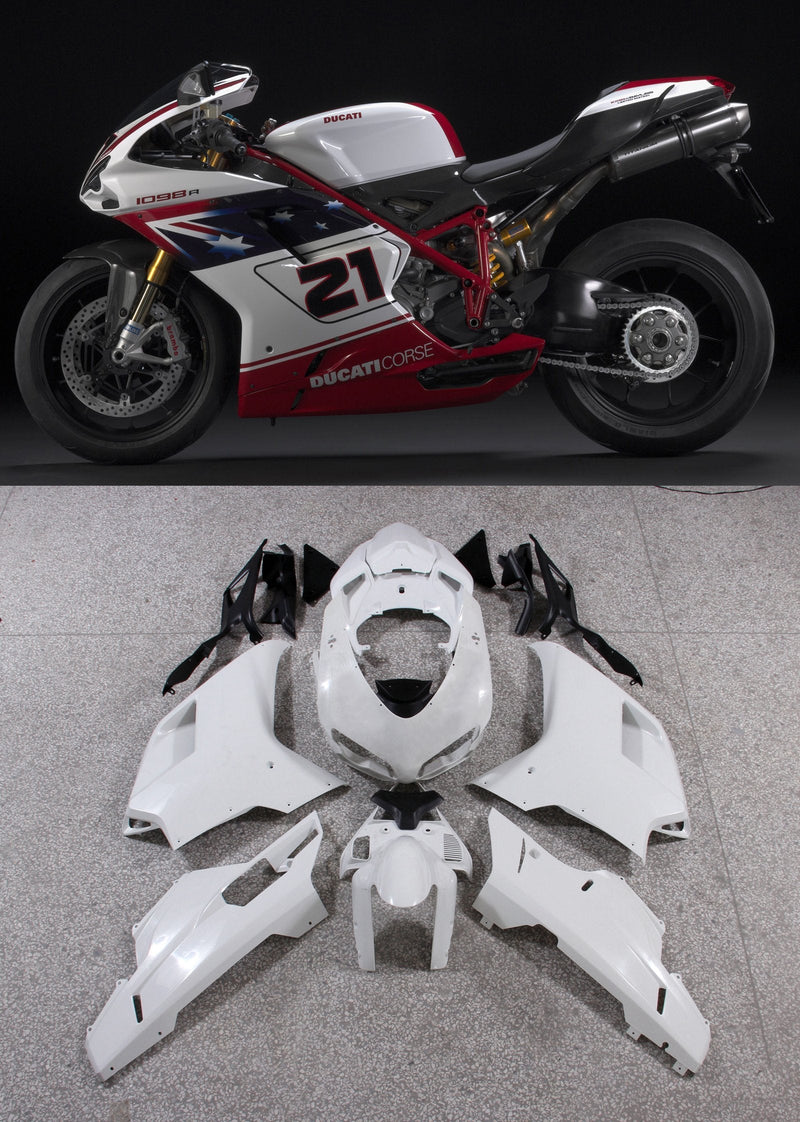Ducati 1098/1198/848 (2007-2012) قالب حقن ABS هدية هيكل السيارة 17 لون عام