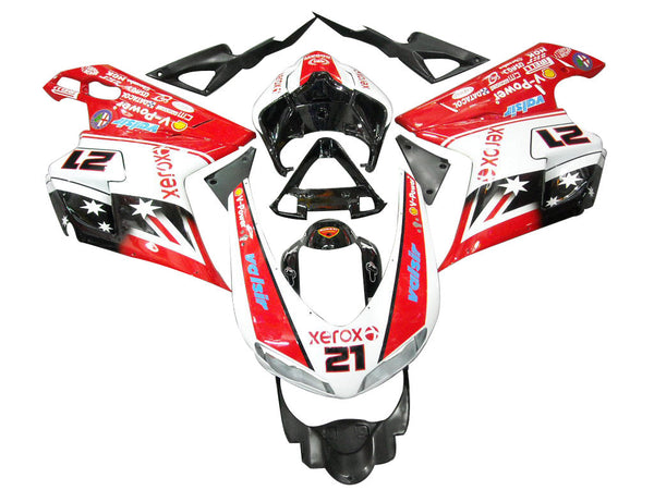 Carenados para Ducati 2007-2012 1098 1198 848 Rojo y Blanco Xerox No.21 Genérico