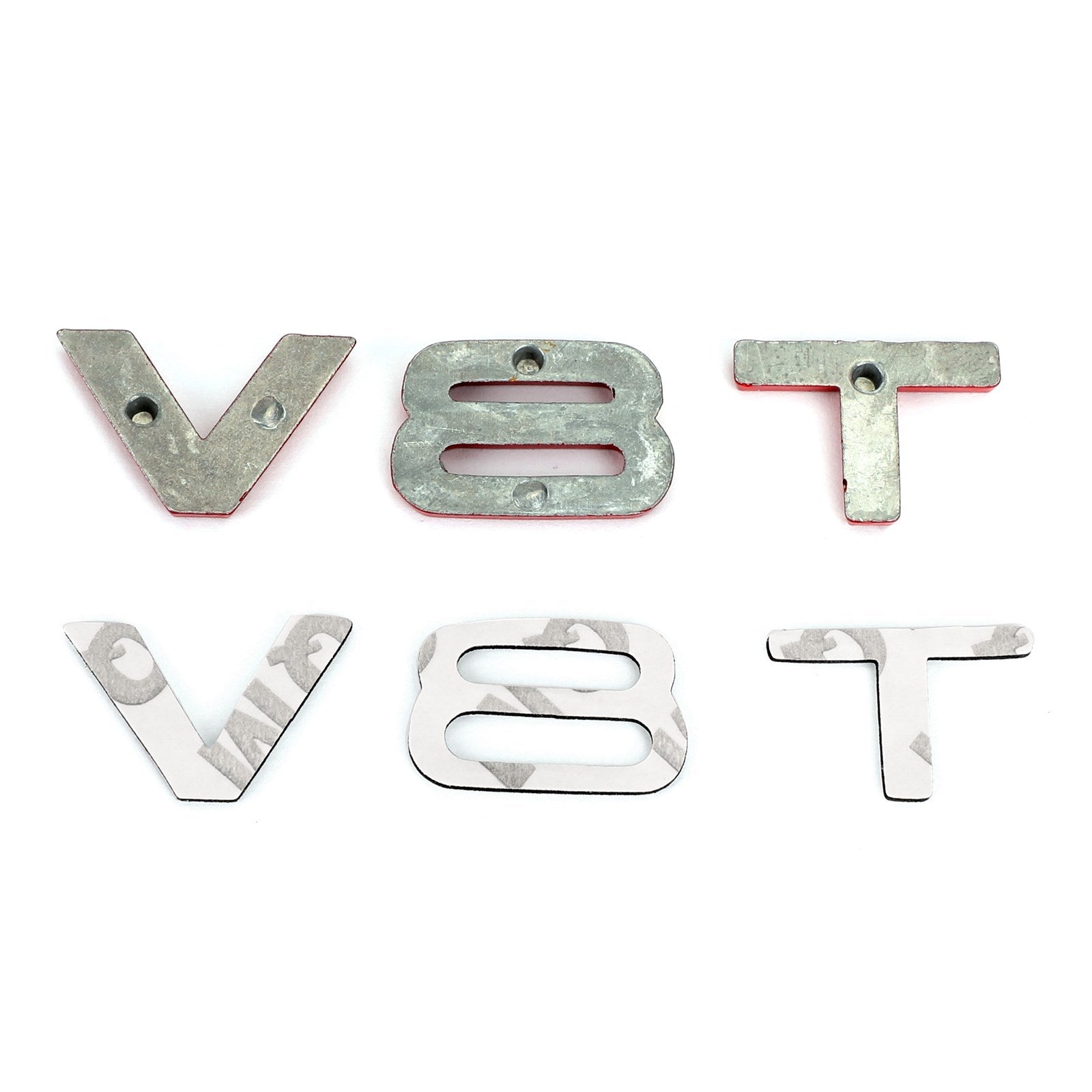 V8T Emblem Badge Fit For AUDI A1 A3 A4 A5 A6 A7 Q3 Q5 Q7 S6 S7 S8 S4 SQ5 Red Generic