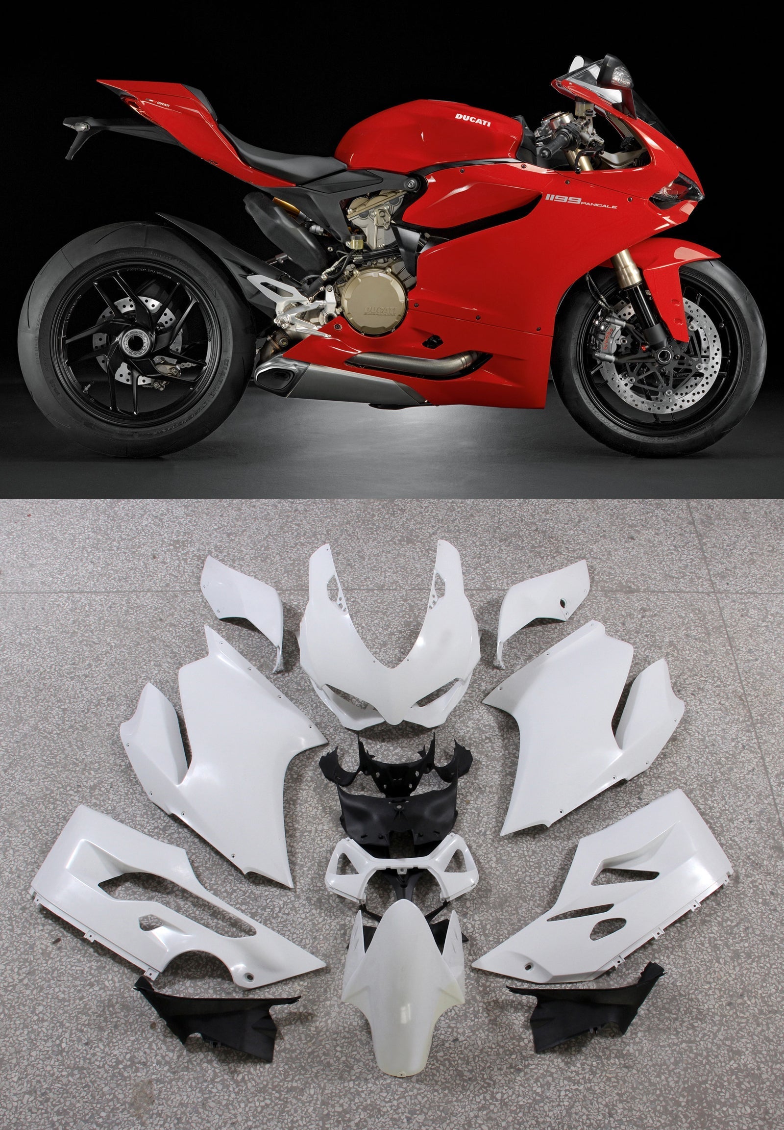 Fairings 2012-2015 Ducati 1199 Panigale Red 1199  Generic