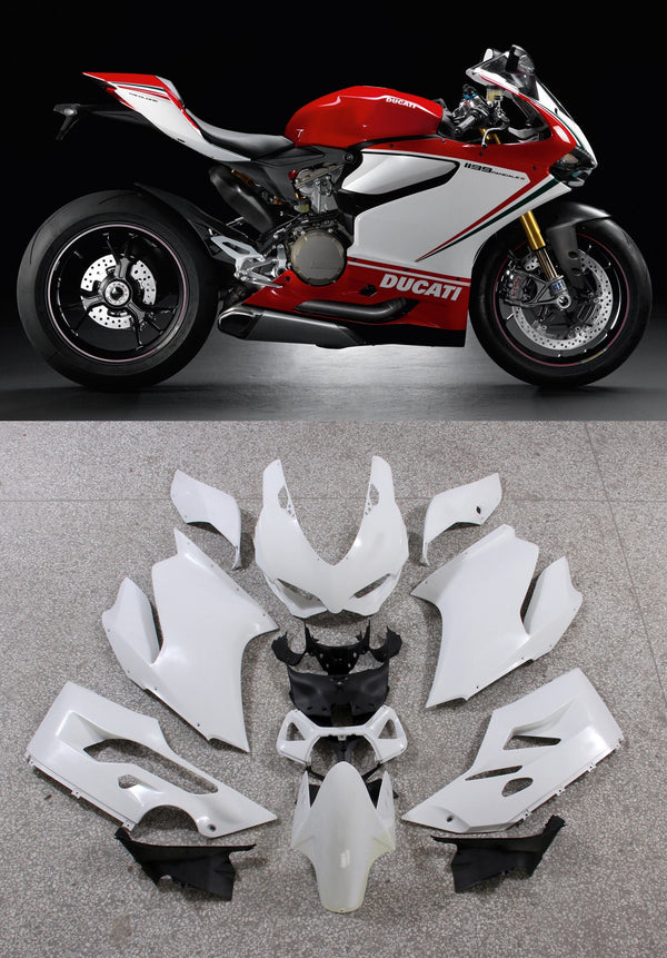 Fairings 2012-2015 Ducati 1199 Panigale Red White 1199  Generic