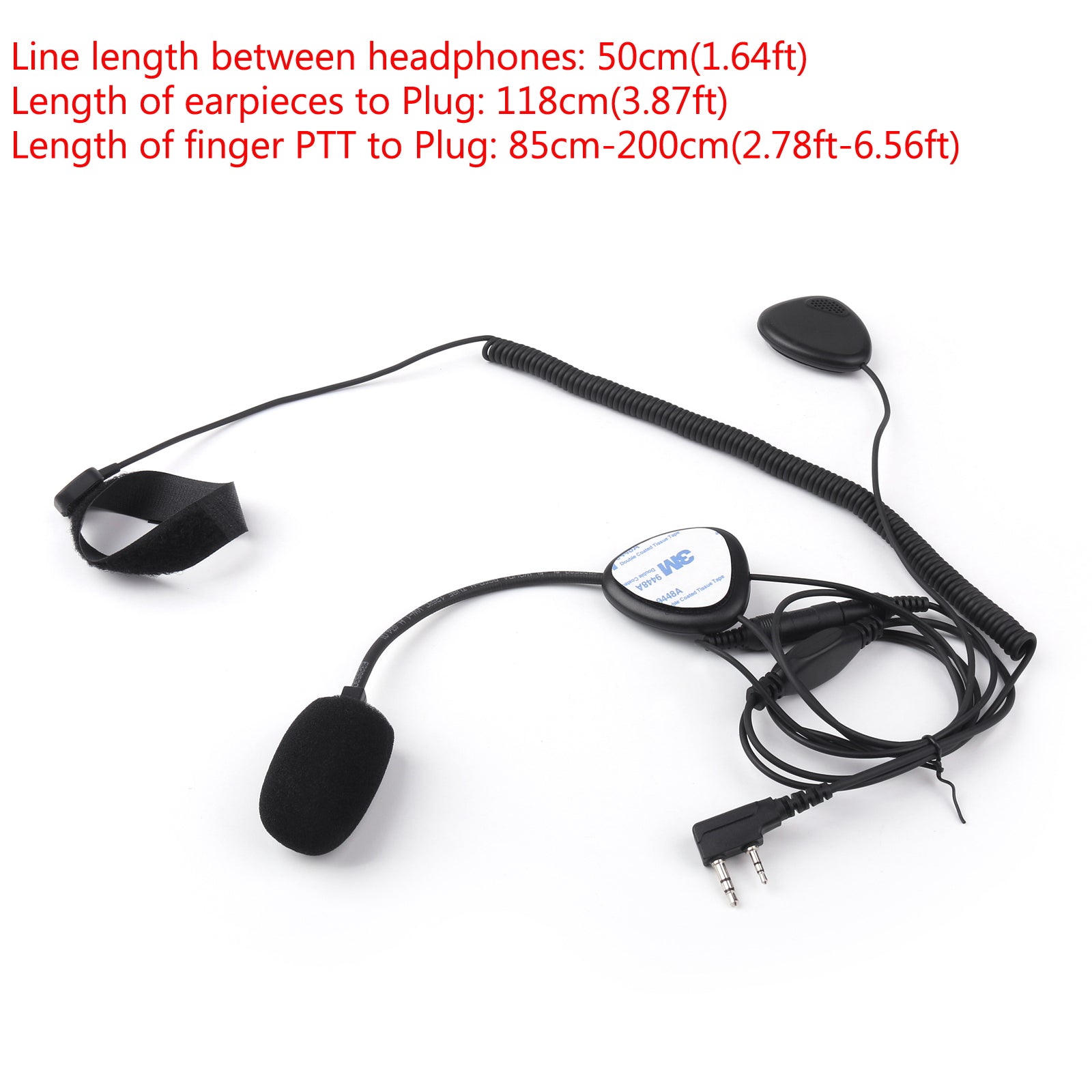 Finger PTT Motorcycle Helmet Headset MIC for Radio Kenwood Retevis TYT Baofeng