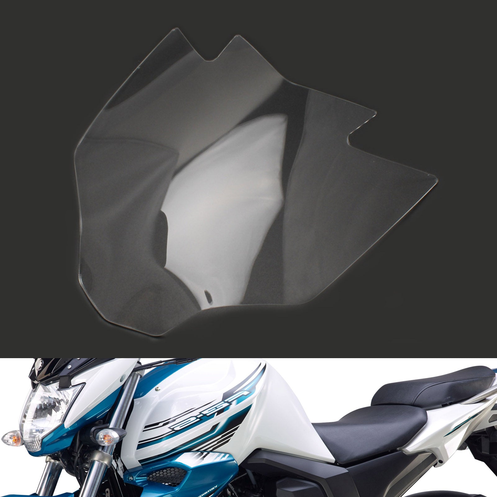 Front Headlight Lens Protection Cover Fit For Yamaha Fz-S Fz S 150 17-19 Smoke Generic