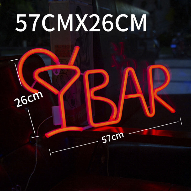 BAR Neon Sign Light LED Juice Letter Neon Lamp Tube Party Night Light Lamp Fedex Express