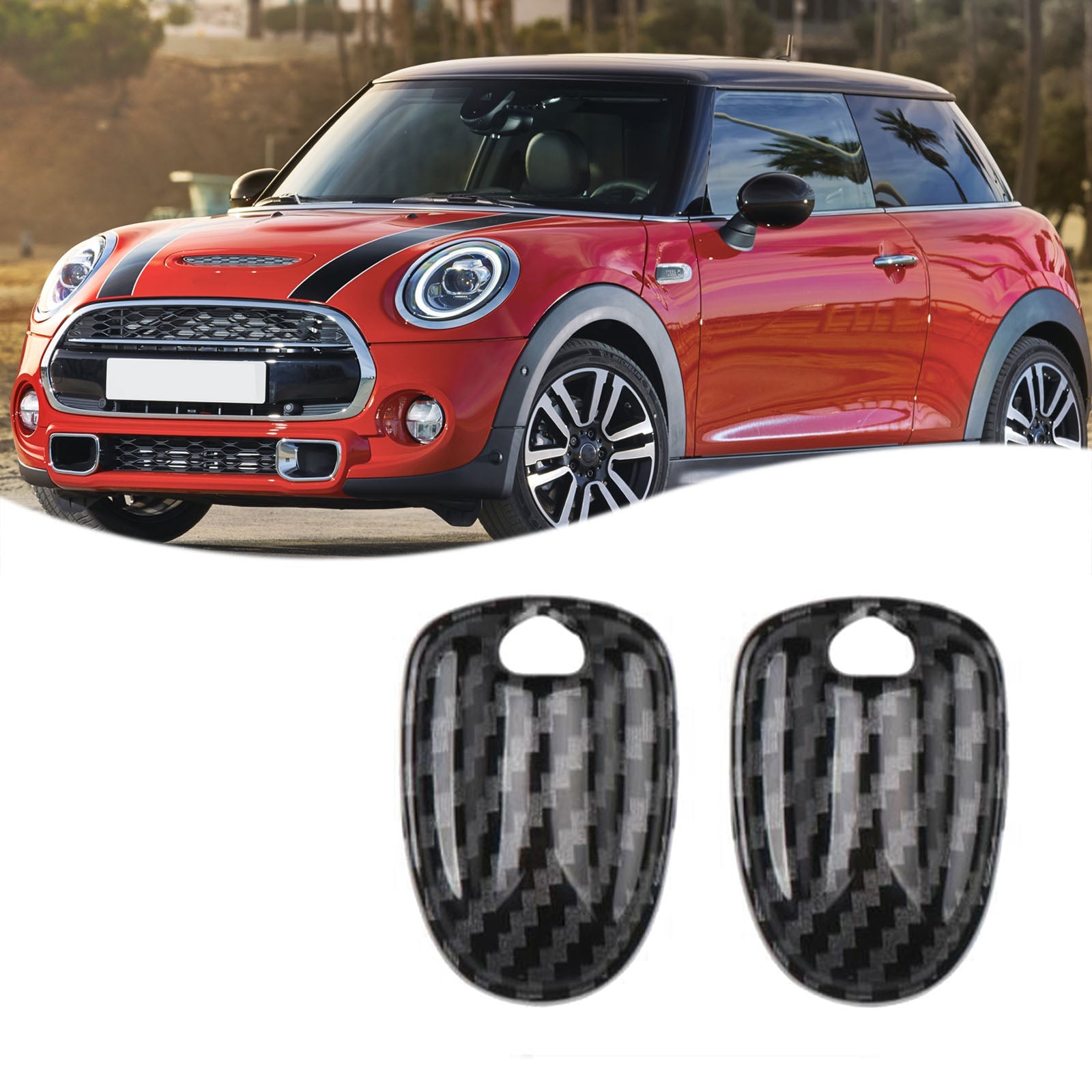 ممسحة غطاء فوهة رش الماء لسيارات BMW MINI Cooper F54 F55 F56 F57 F60 الكربون عام