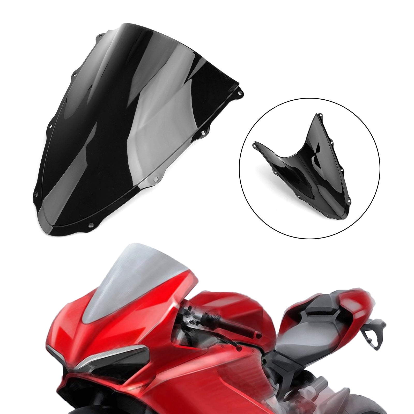 ABS Plastic Motorcycle Windshield WindScreen for Ducati 1299 2015-2020 Generic