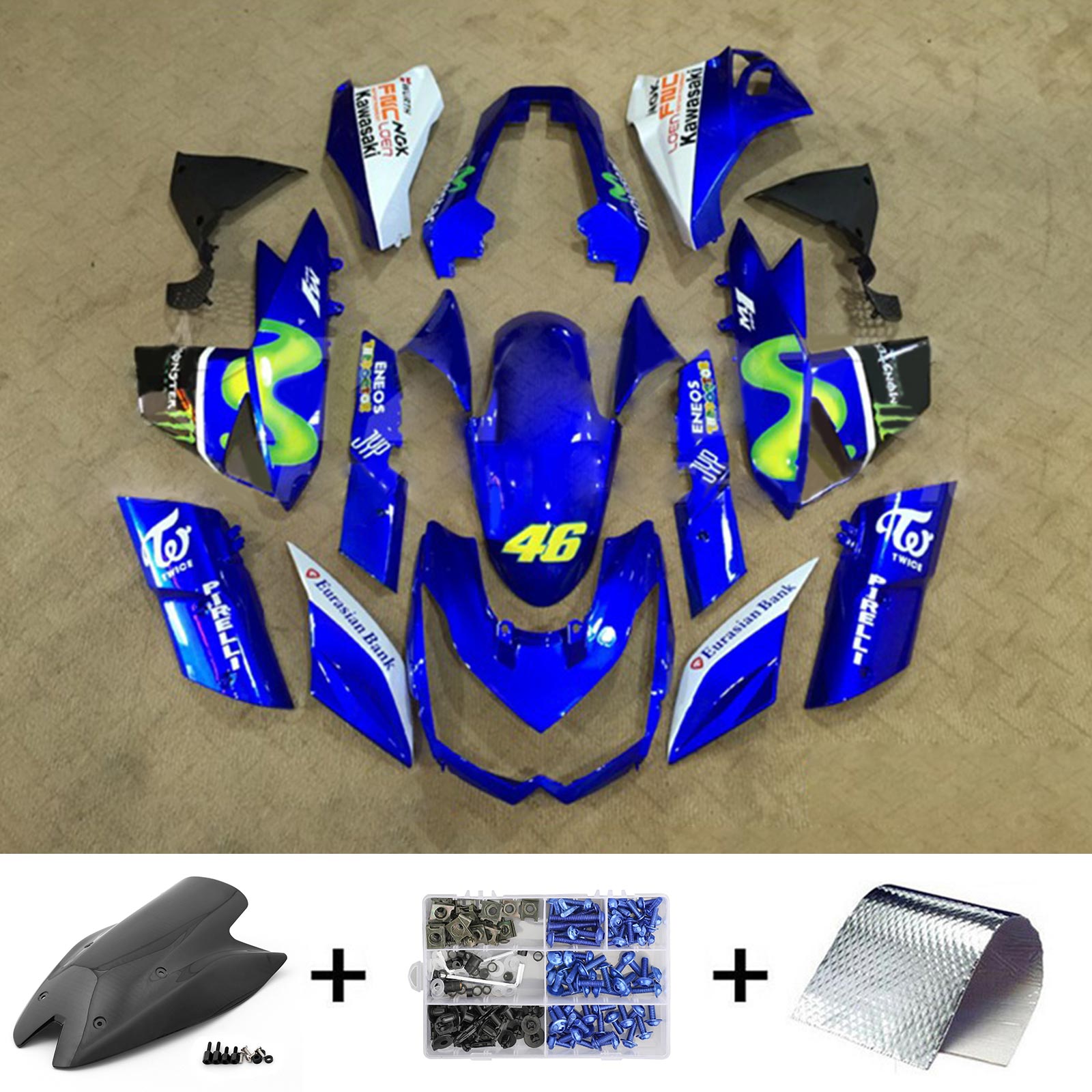 Kawasaki Z1000 2010-2013 Fairing Kit Bodywork Plastic ABS