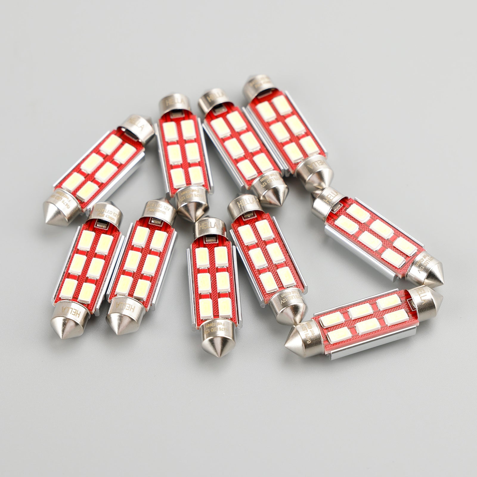 10X For HELLA LED Retrofit 6476W FESTOON 43MM 12V 3W SV8.5-8 6000K