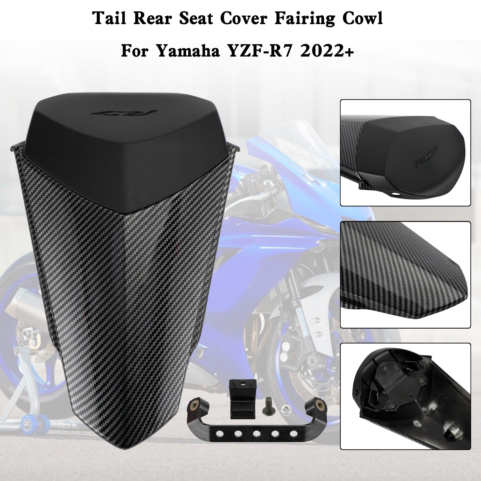 2022 2023 2024 YAMAHA YZF-R7 YZF R7 Tail Rear Seat Cover Fairing Cowl