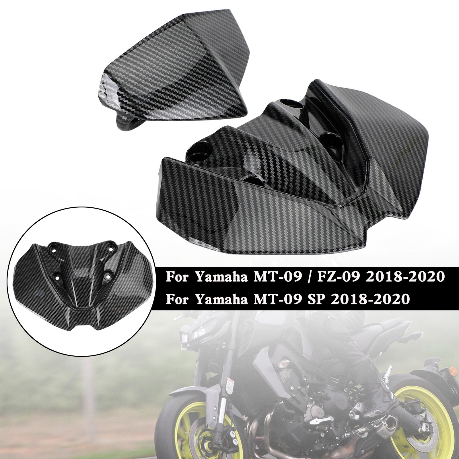 Headlight Fairing Windshield Cover For Yamaha MT-09 FZ09 MT-09 SP 2018-2020