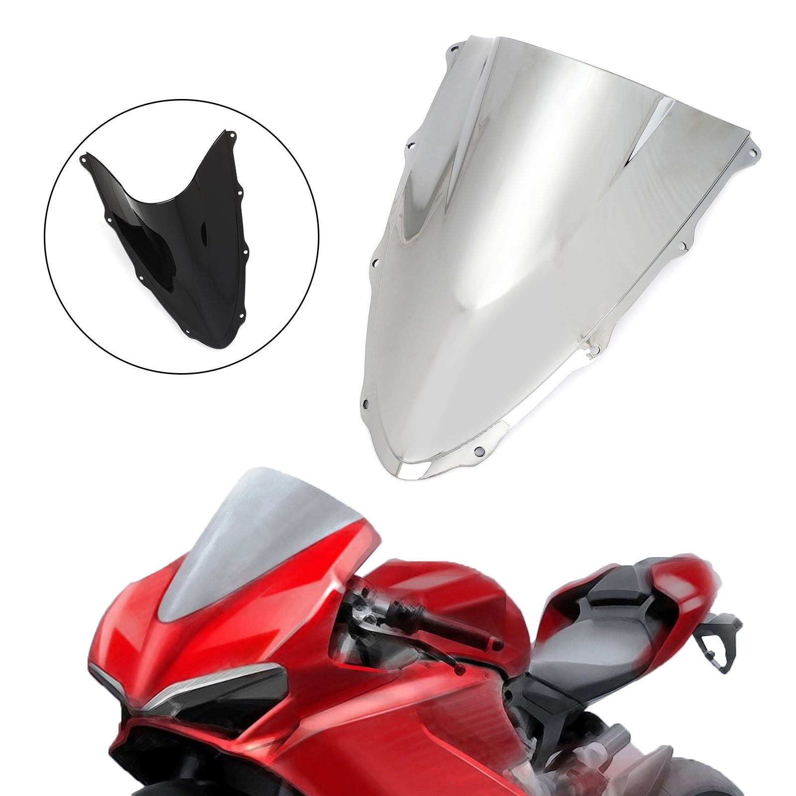 ABS Plastic Motorcycle Windshield WindScreen for Ducati 1299 2015-2020 Generic