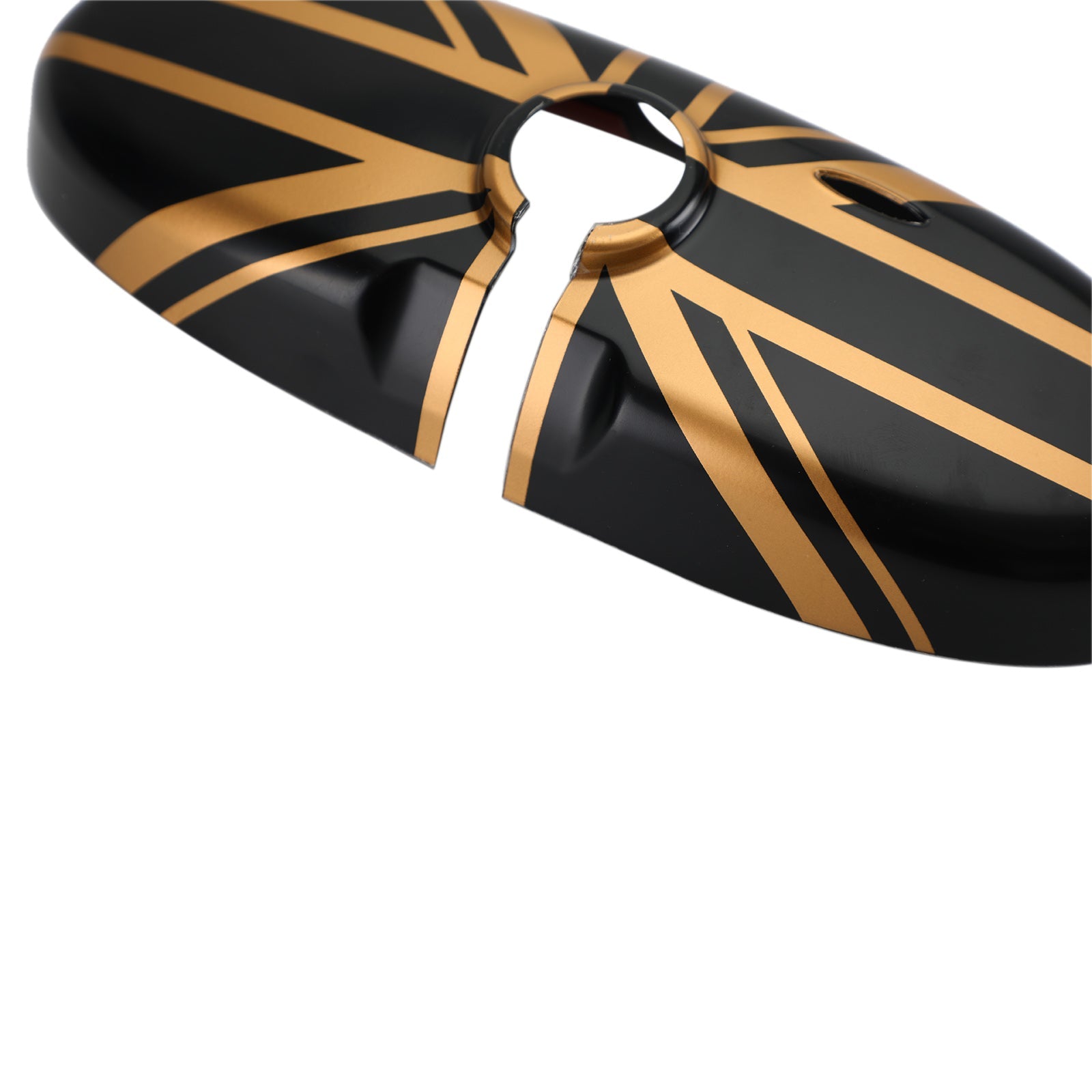 Union Jack UK Flag Rear View Mirror Cover for MINI Cooper R55 R56 R57 Black/Gold Generic