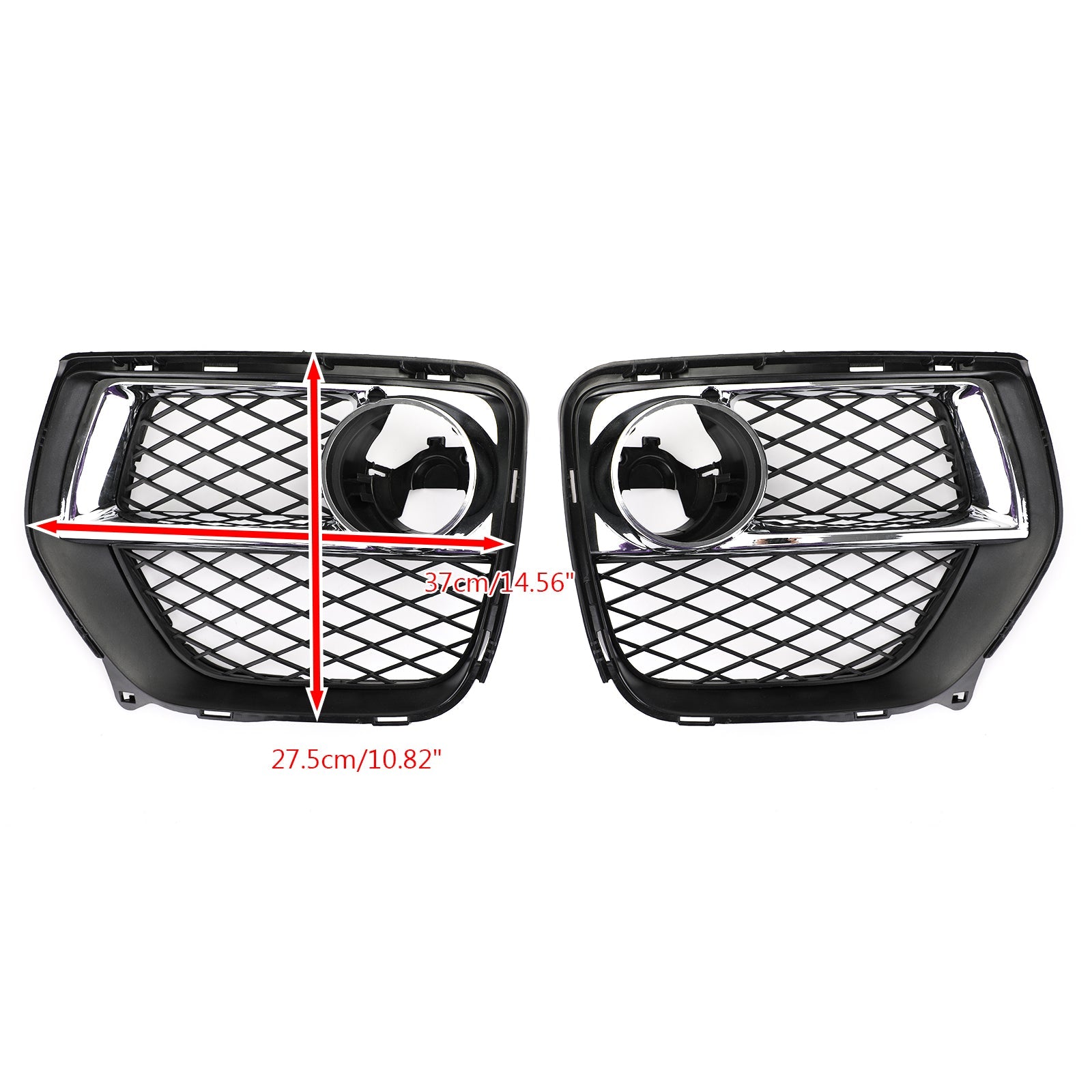 2012-2014 BMW X6 Front Bumper Closed Grid Fog Light Grille Left & Right