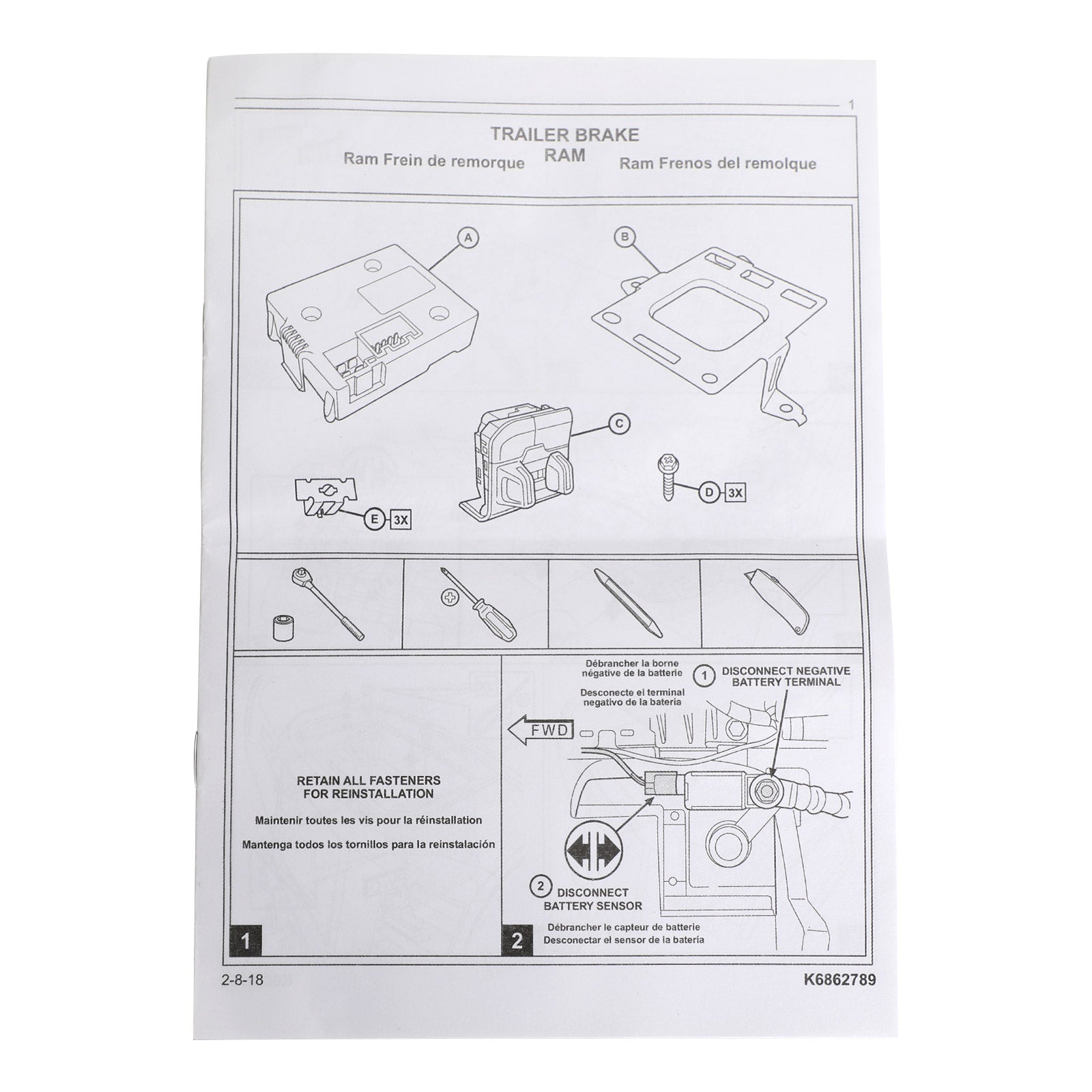 DT Integrated Trailer Brake Controller 82215278AE For Ram 1500 2019-2022 Generic