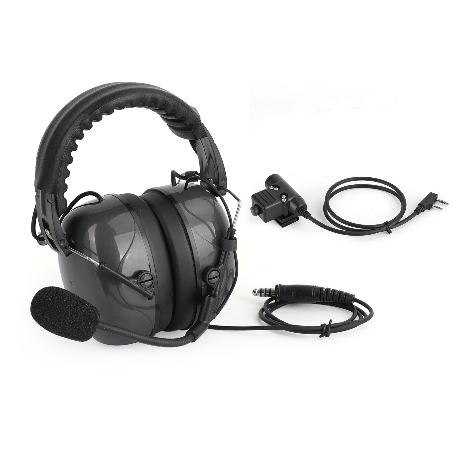 Auriculares con cancelación de ruido ajustables aptos para Kenwood BaoFeng TK3107 TK3207