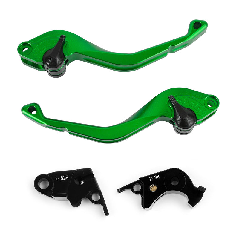 Palanca de freno de embrague corto CNC Kawasaki Z750R Z1000 ZX10R ZX6R/636