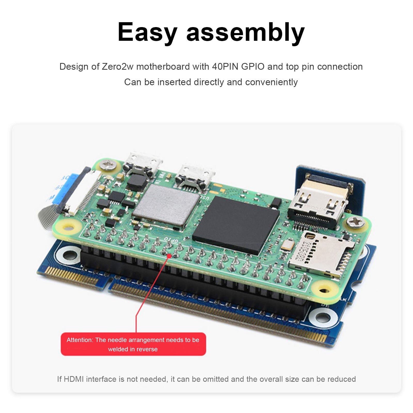 2W to CM3 Expansion Board Raspberry Pi CM3 Core Board Alternative Adapter Board