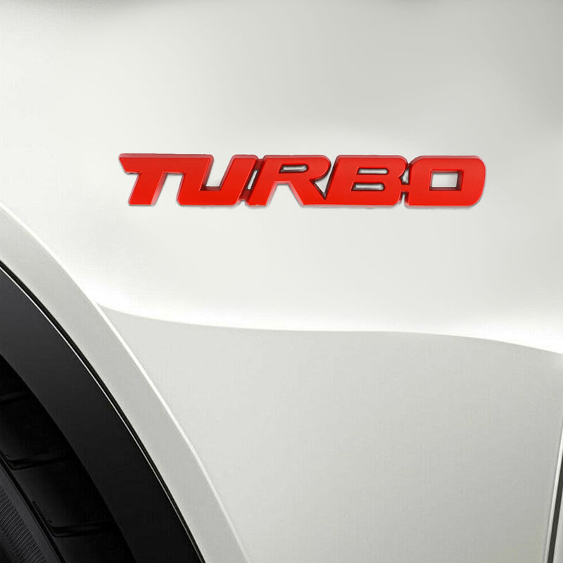 Metal 3D Turbo Logo Car Emblem Badge Sticker Tronco Parachoques Calcomanía Plata Genérico
