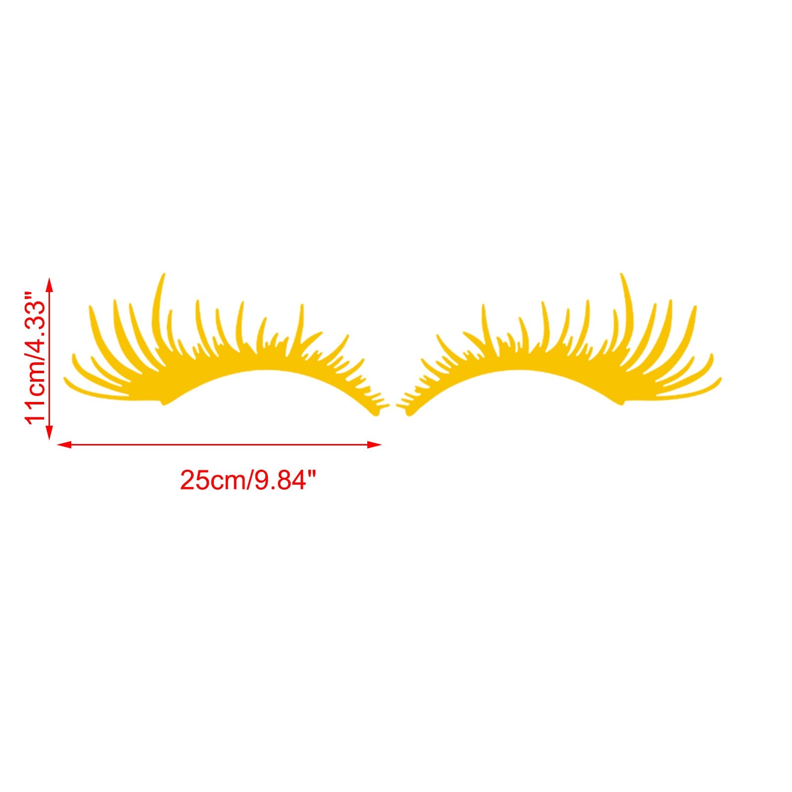 Car Headlight Eyelash Sticker Eyebrow Decal for Porsche Volkswagen Beetle Black Generic