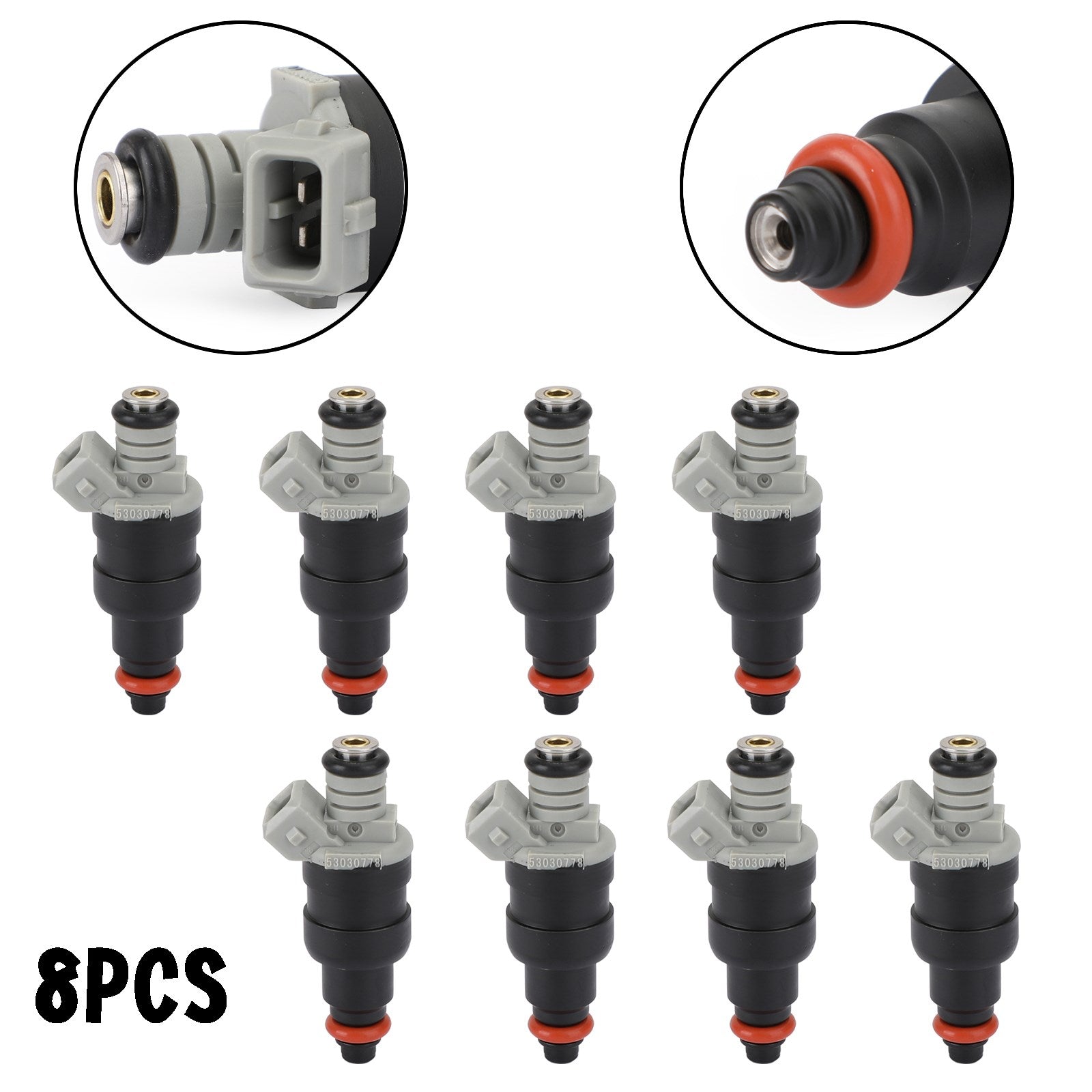 8PCS Fuel Injectors 53030778 For Ram 1500/2500/3500 1996-1999 5.2/5.9L V8 Generic