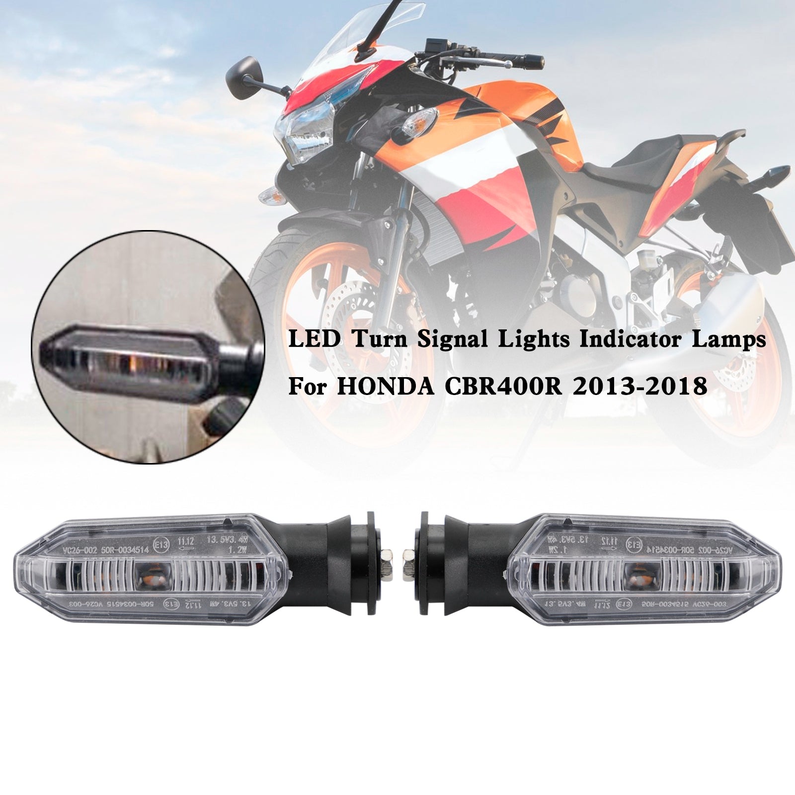 HONDA CRF250 CB500 CB650F CTX700 LED Turn Signal Lights Indicator Lamps