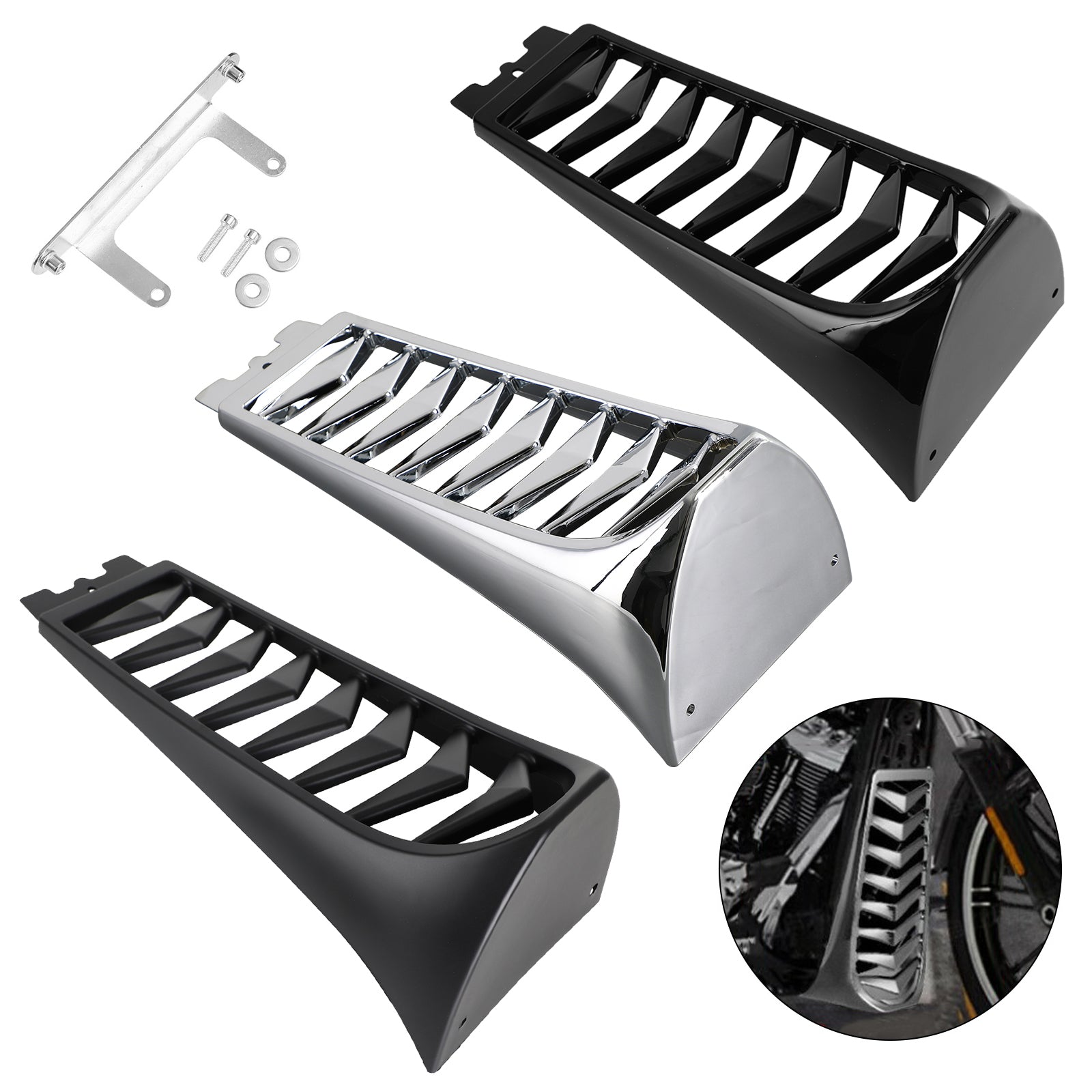 Front Chin Spoiler Lower Radiator Cover for Softail Breakout Fat Bob 2018-2022 Generic