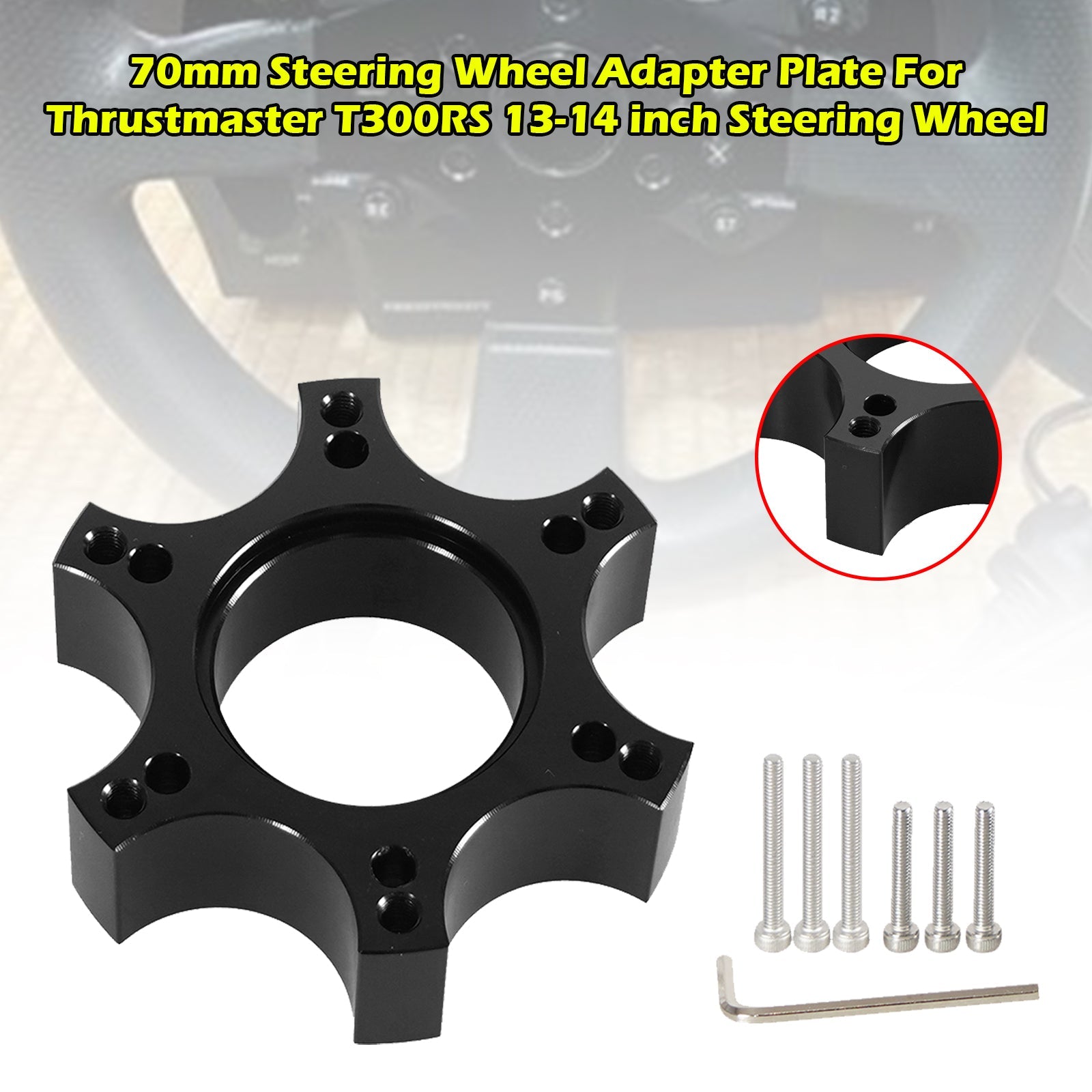 70mm Steering Wheel Adapter Plate For Thrustmaster T300RS Ferrari 599 P310/R383