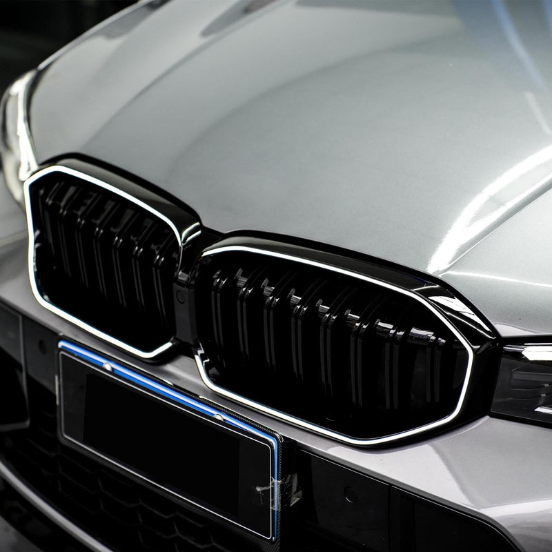 BMW Serie 3 G20 G28 2023-2024 Malla de rejilla delantera negra brillante
