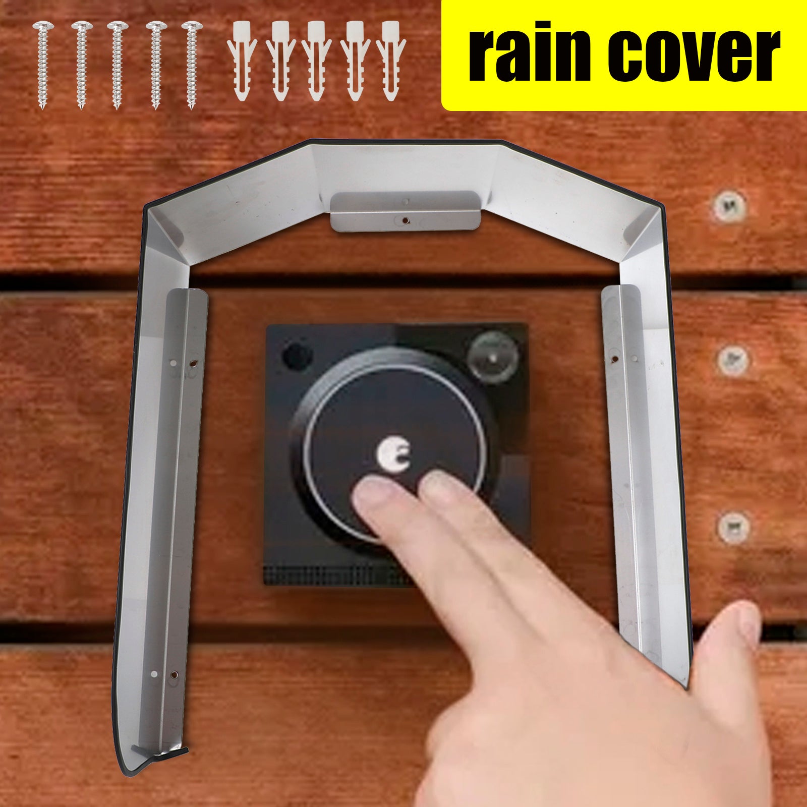 Caja de protección contra la intemperie de acero inoxidable Caja de pared Cubierta de lluvia para toma de timbre