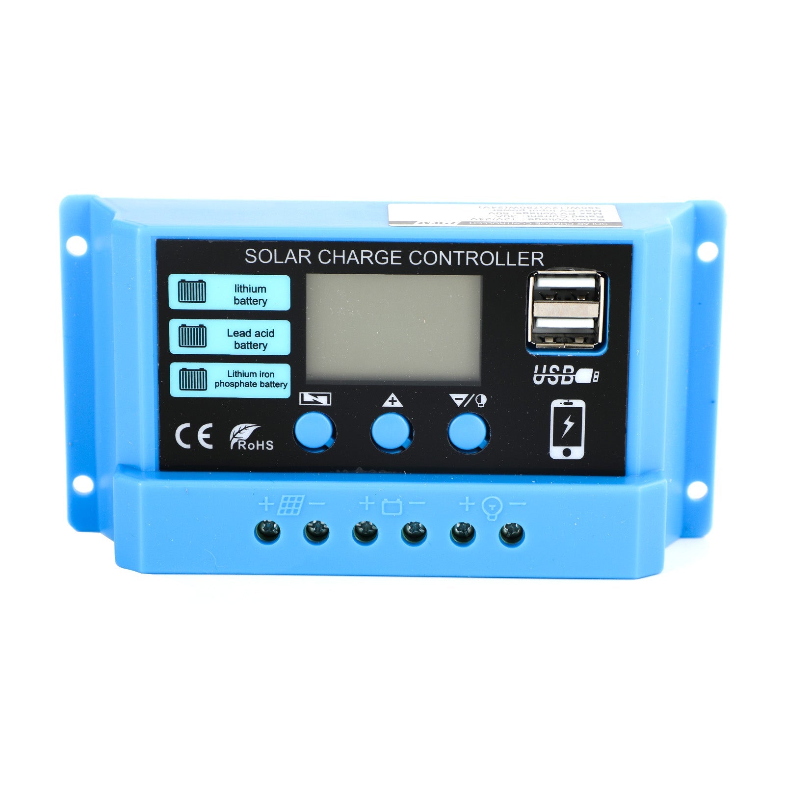 PWM 10A 20A 30A Solar Charge Controller Regulator For 100W 200W 300W Solar Panel