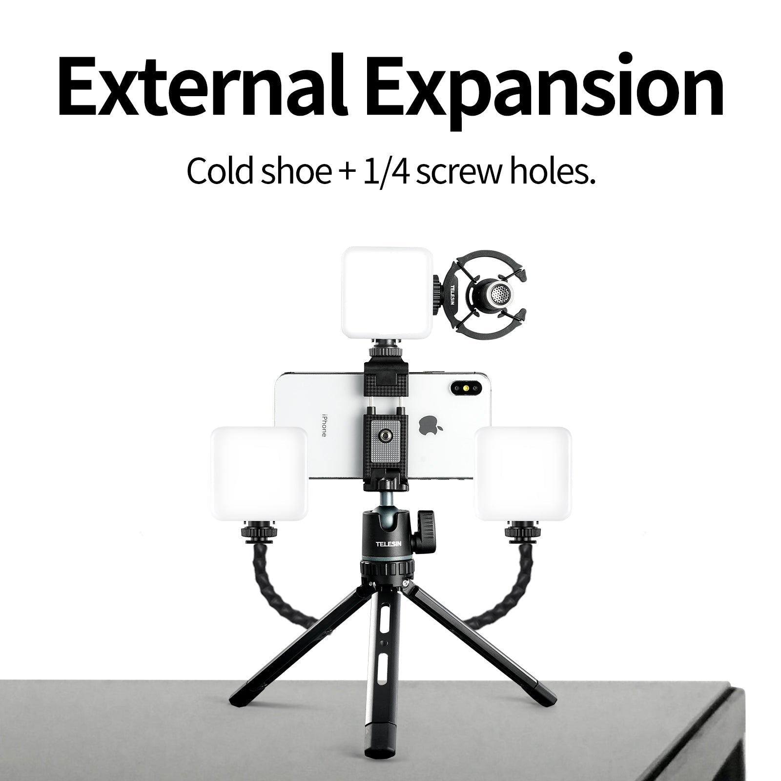 Portable Multi-Functional Aluminum Alloy Tripod 360 Pan Tilt Bracket