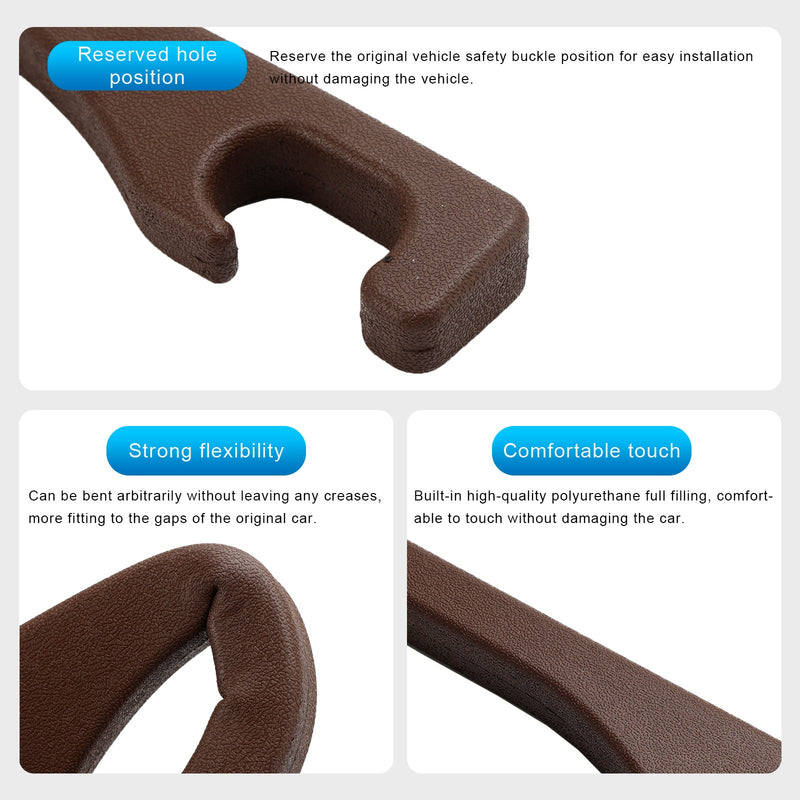 Brown Car Seat Gaps Filler Crevice Blocker Console Side Fill Strip Universal