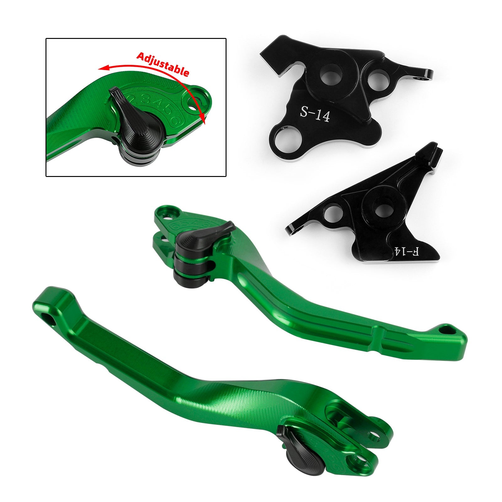 Palanca de freno de embrague corto CNC Suzuki GSF650 GSX1250 GSXR1300 DL1000