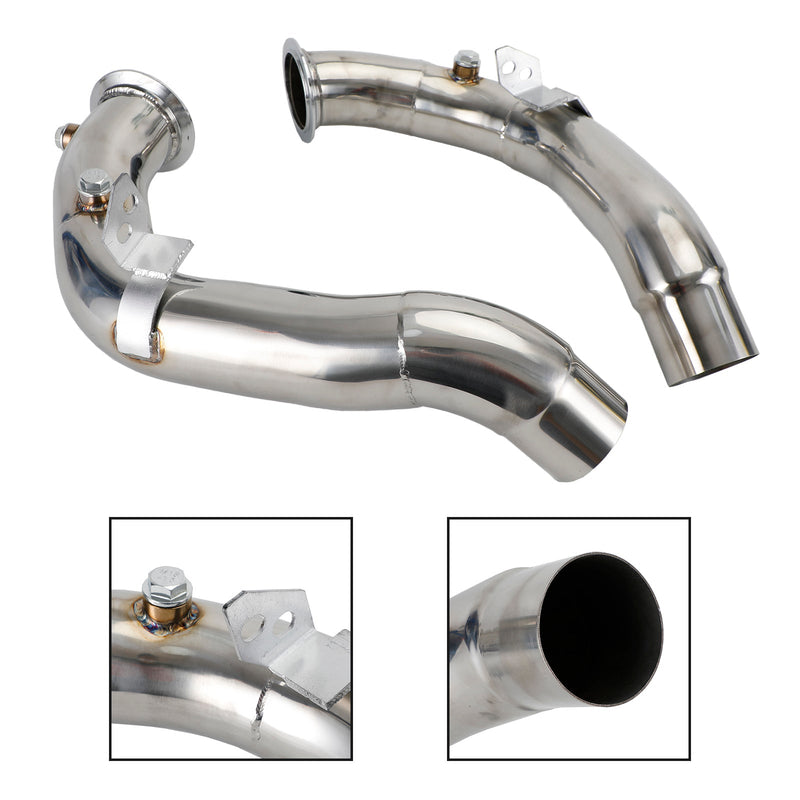 2011-2018 BMW S63 F10/F12 M5 & M6 3" Stainless Steel Exhaust Downpipes compatible