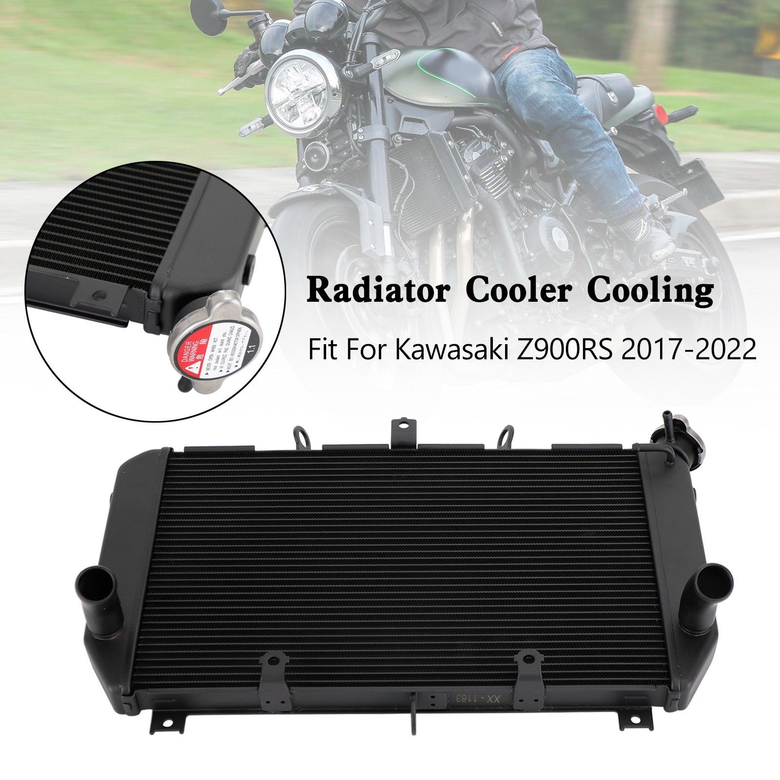 Aluminum Radiator Cooler Cooling For Motorcycle Kawasaki Z900RS 2021-2023