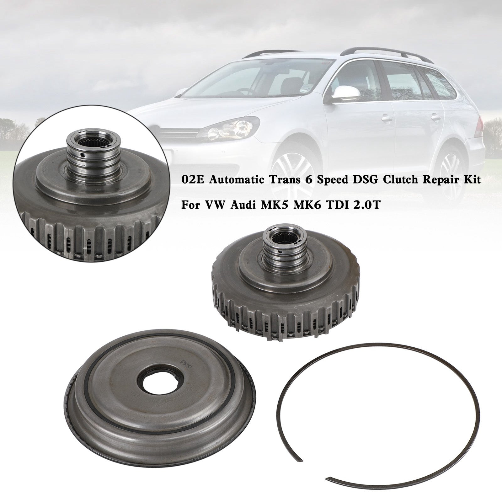 2006-2009 Audi A3 8P 3.2L V6 Quattro 02E Automatic Trans 6 Speed DSG Clutch Repair Kit 02E398029 02E398998