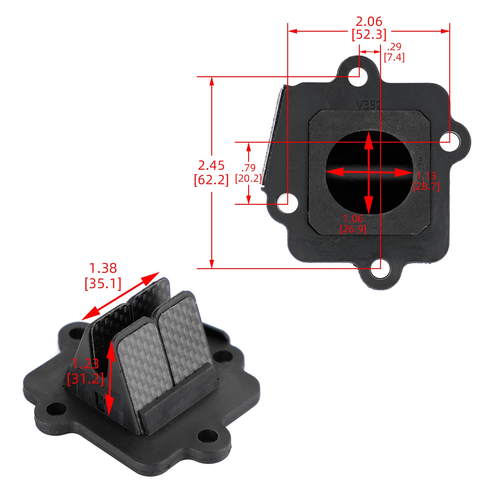 2002-2011 Yamaha YW50 Zuma50 V352 A/B jog50 Reed Valve System