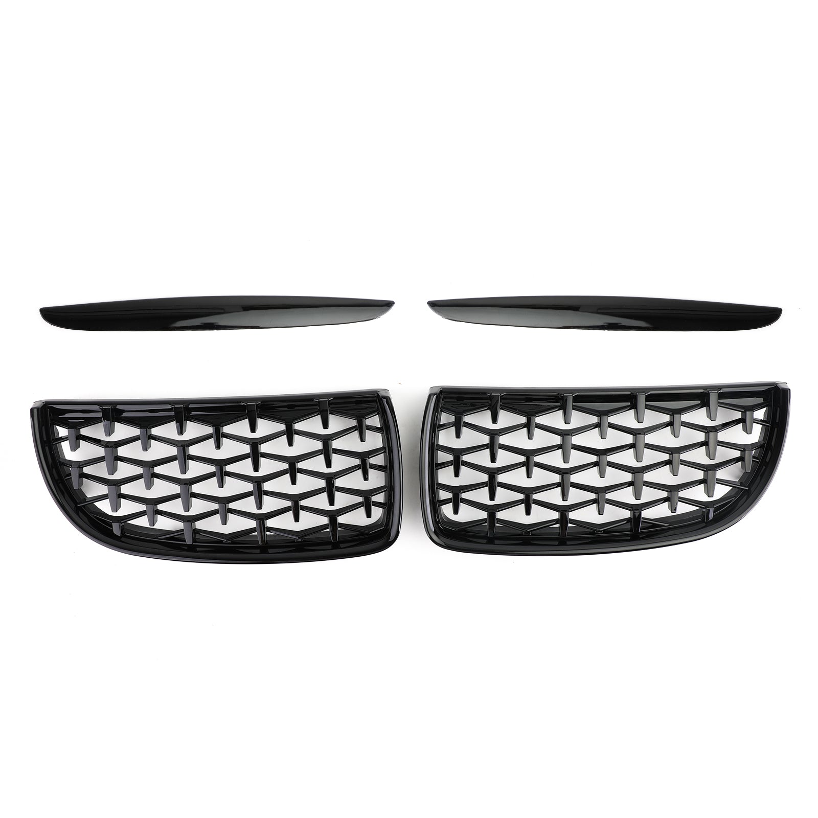 BMW E90 3 Series Sedan 2005-2008 Meteor Black Kidney Grill شبكة مصبغة