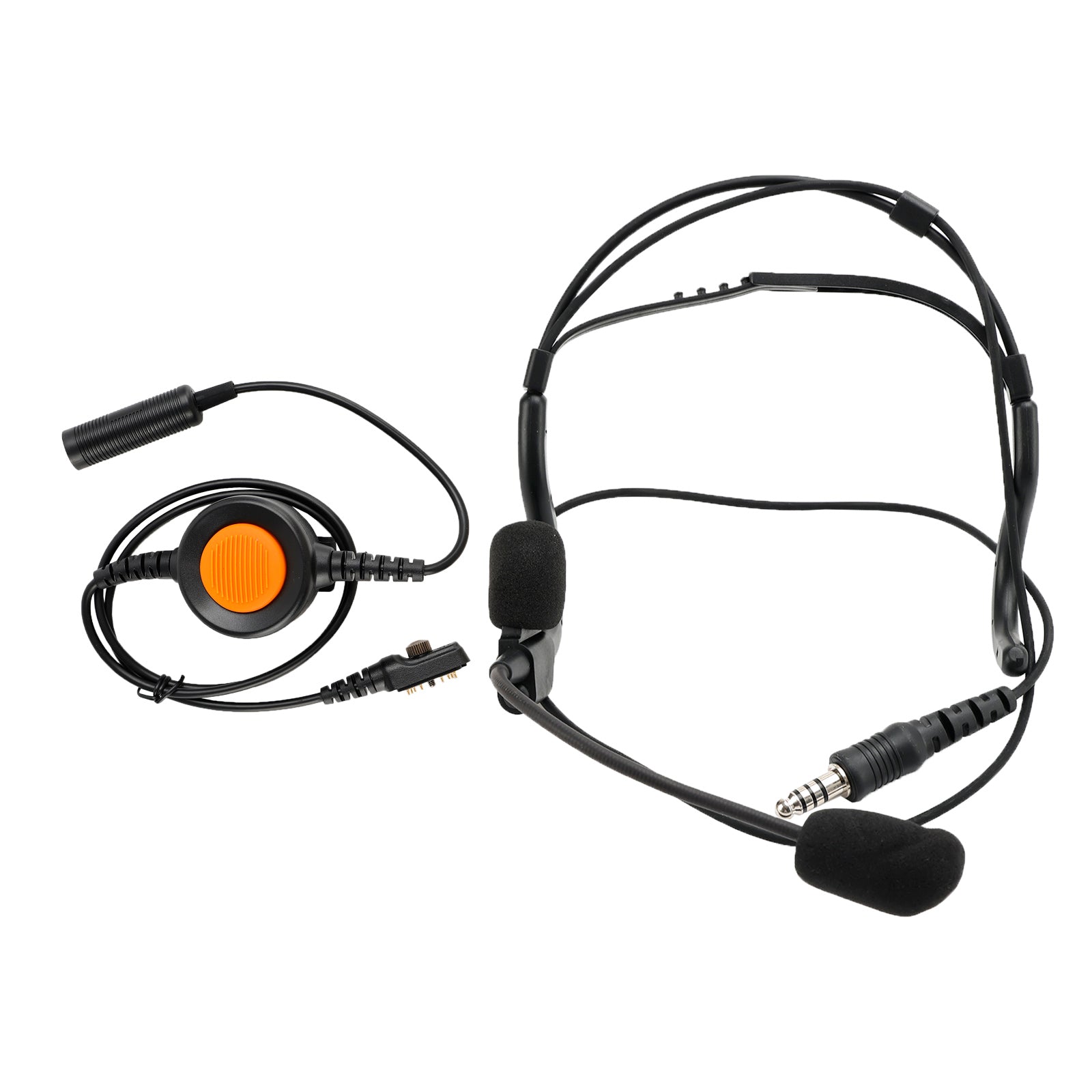 Auriculares tácticos con enchufe de montaje trasero 7,1-C8, 6 pines, U94 PTT para Hytera PD780/700G/580