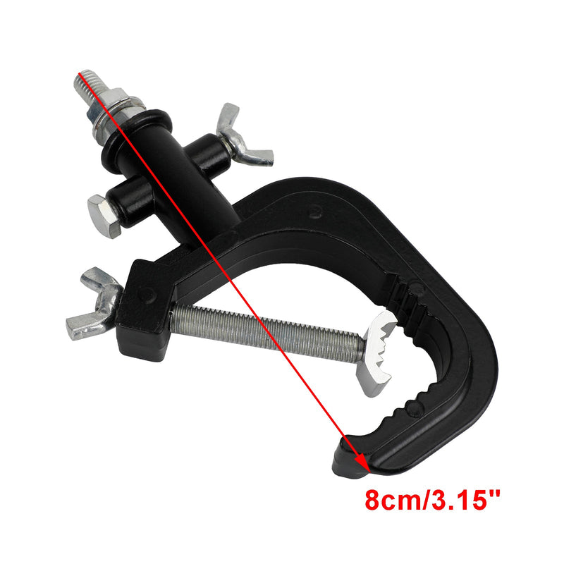 Black Aluminum Clamp Hangers For Stage Lighting Drop Prevention Stage Light