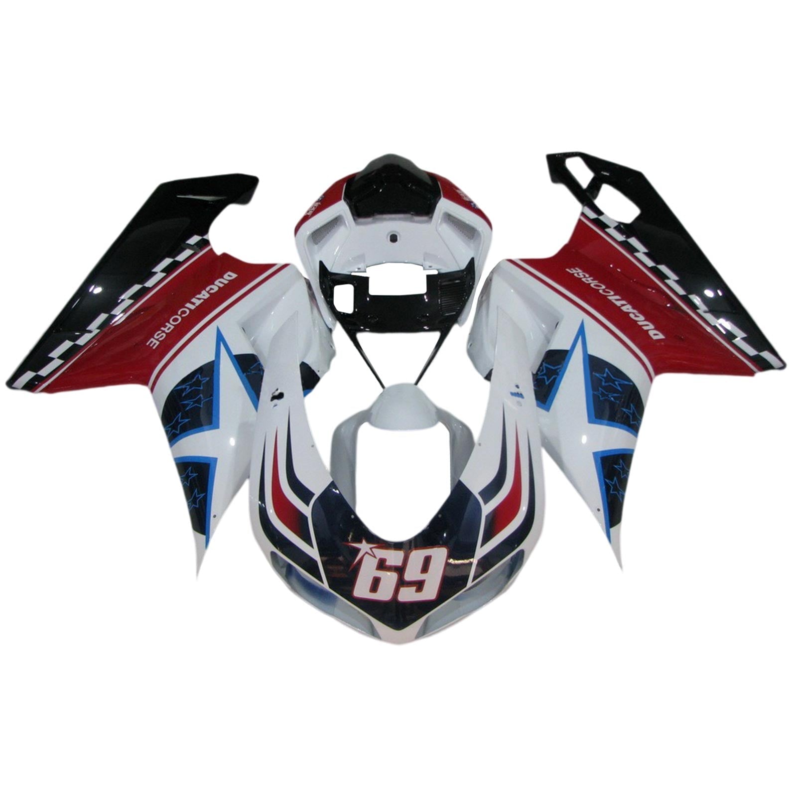 Ducati 1098 1198 848 2007-2011 Kit Carenado Carrocería ABS