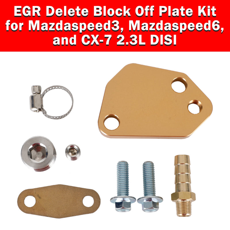 Mazdaspeed3, Mazdaspeed6 y CX-7 2.3L DISI EGR Juego de eliminación de bloque de placa