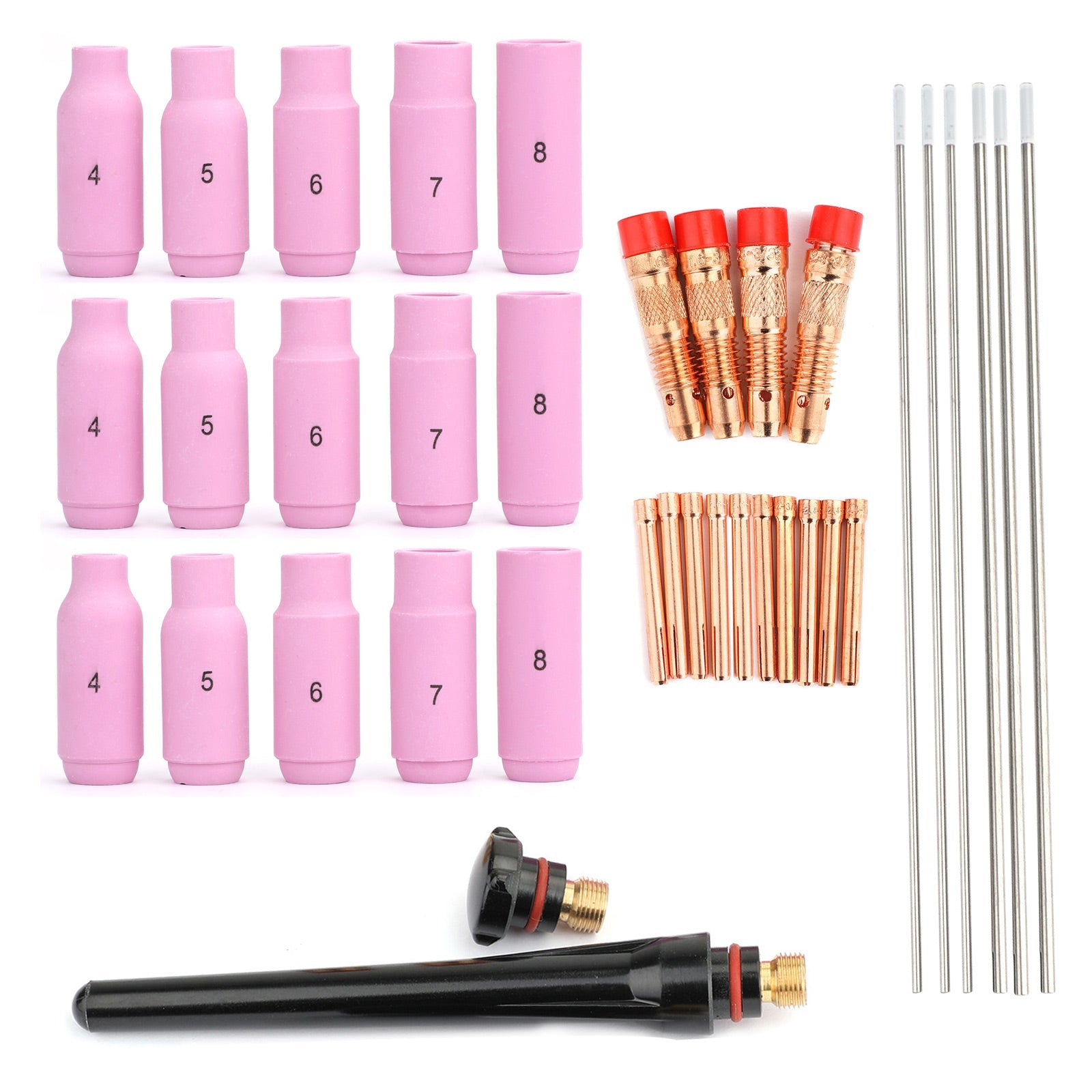 37pcs TIG Welding Torch 17/18/26 Wear Parts Set